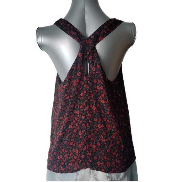 Reitmans Floral Chiffon Sleeveless Blouse - Size L - Picture 4 of 4